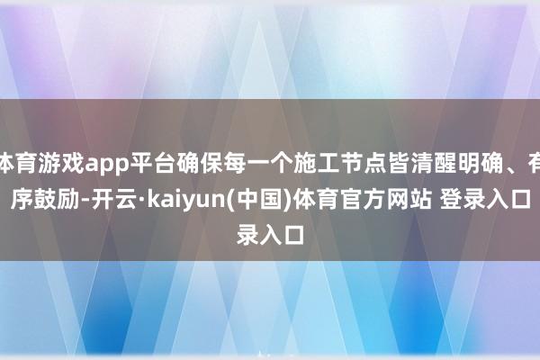 体育游戏app平台确保每一个施工节点皆清醒明确、有序鼓励-开云·kaiyun(中国)体育官方网站 登录入口